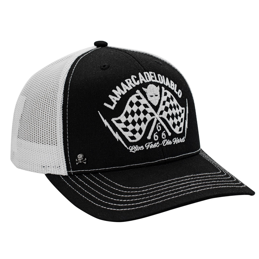 Gorra Live Fast Die Hard B/N