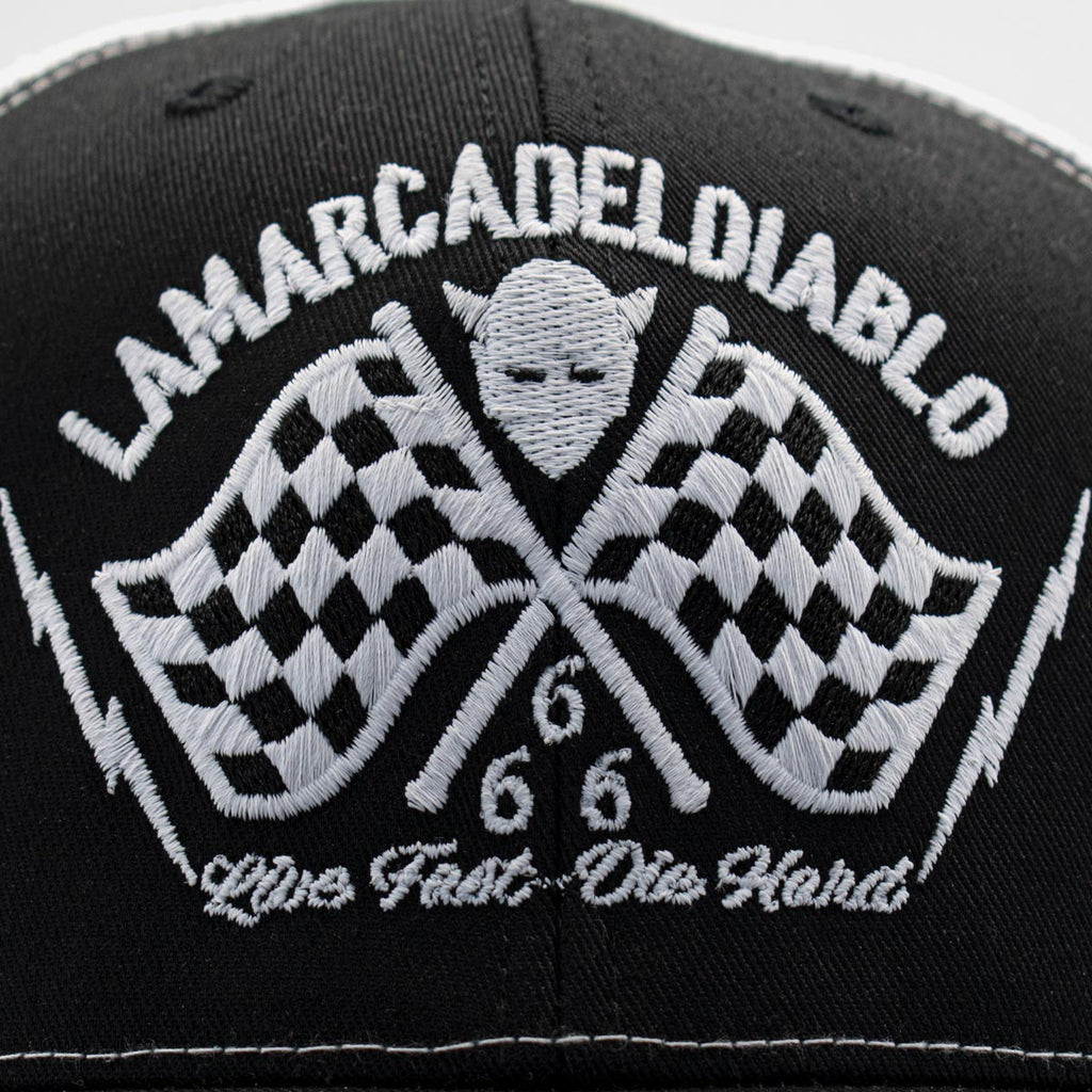 Gorra Live Fast Die Hard B/N