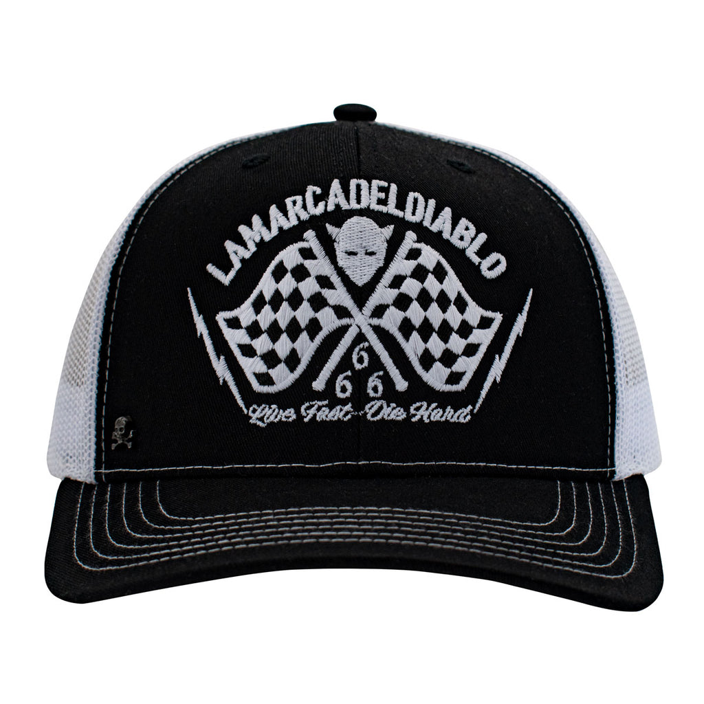 Gorra Live Fast Die Hard B/N