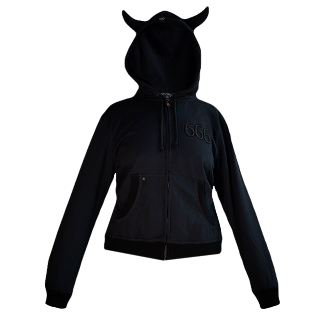 Sudadera Negra Cierre Diablo Black