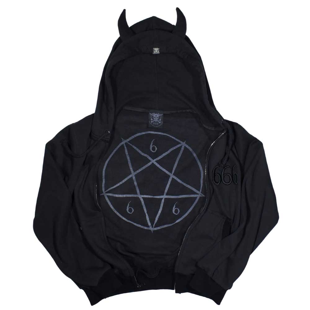 Sudadera Negra Cierre Diablo Black