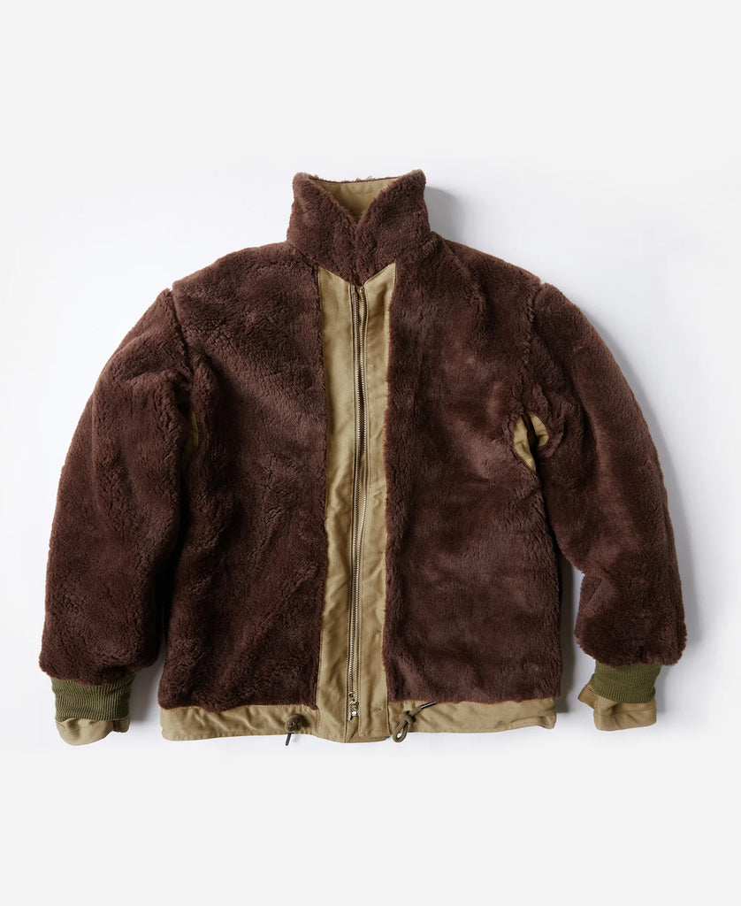 Chaqueta de N-1 USN para hombre, abrigo cálido de estilo militar, forro Sherpa