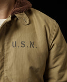 Chaqueta de N-1 USN para hombre, abrigo cálido de estilo militar, forro Sherpa
