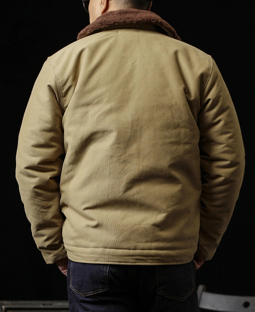 Chaqueta de N-1 USN para hombre, abrigo cálido de estilo militar, forro Sherpa