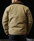Chaqueta de N-1 USN para hombre, abrigo cálido de estilo militar, forro Sherpa