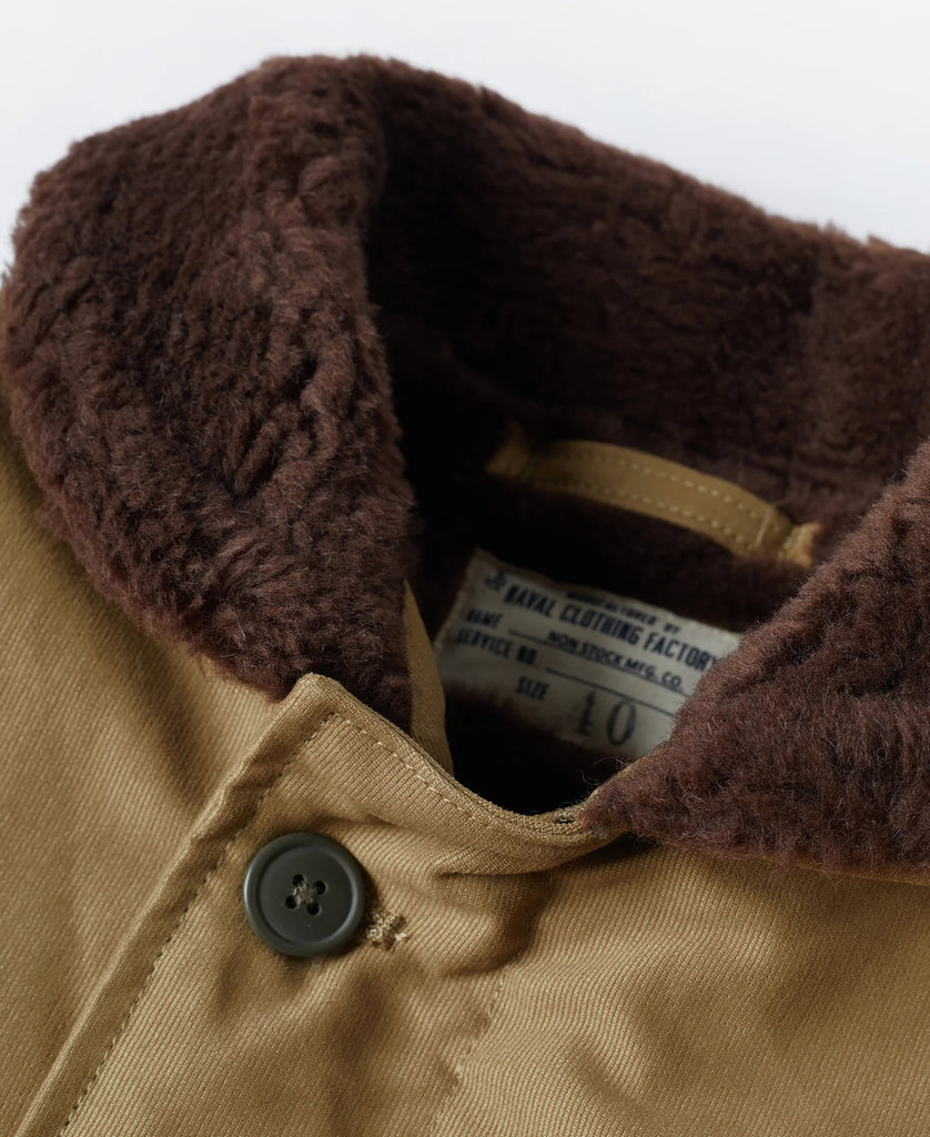Chaqueta de N-1 USN para hombre, abrigo cálido de estilo militar, forro Sherpa