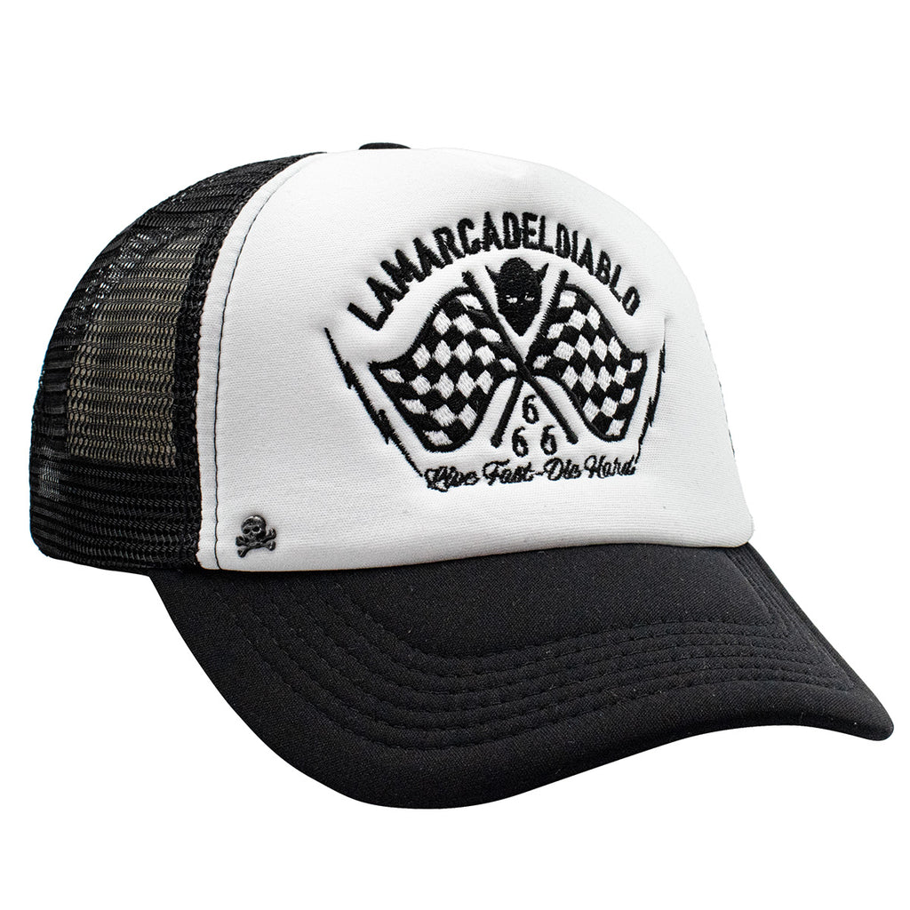 GORRA TRUCKER NEGRO/ BLANCO LIVE FAST