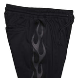 Pants Black Flames